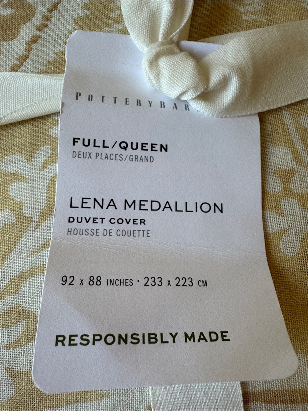 NEW Pottery Barn Lena Medallion Duvet Cover - Full / Queen - 92” x 88” - Picture 4 of 8